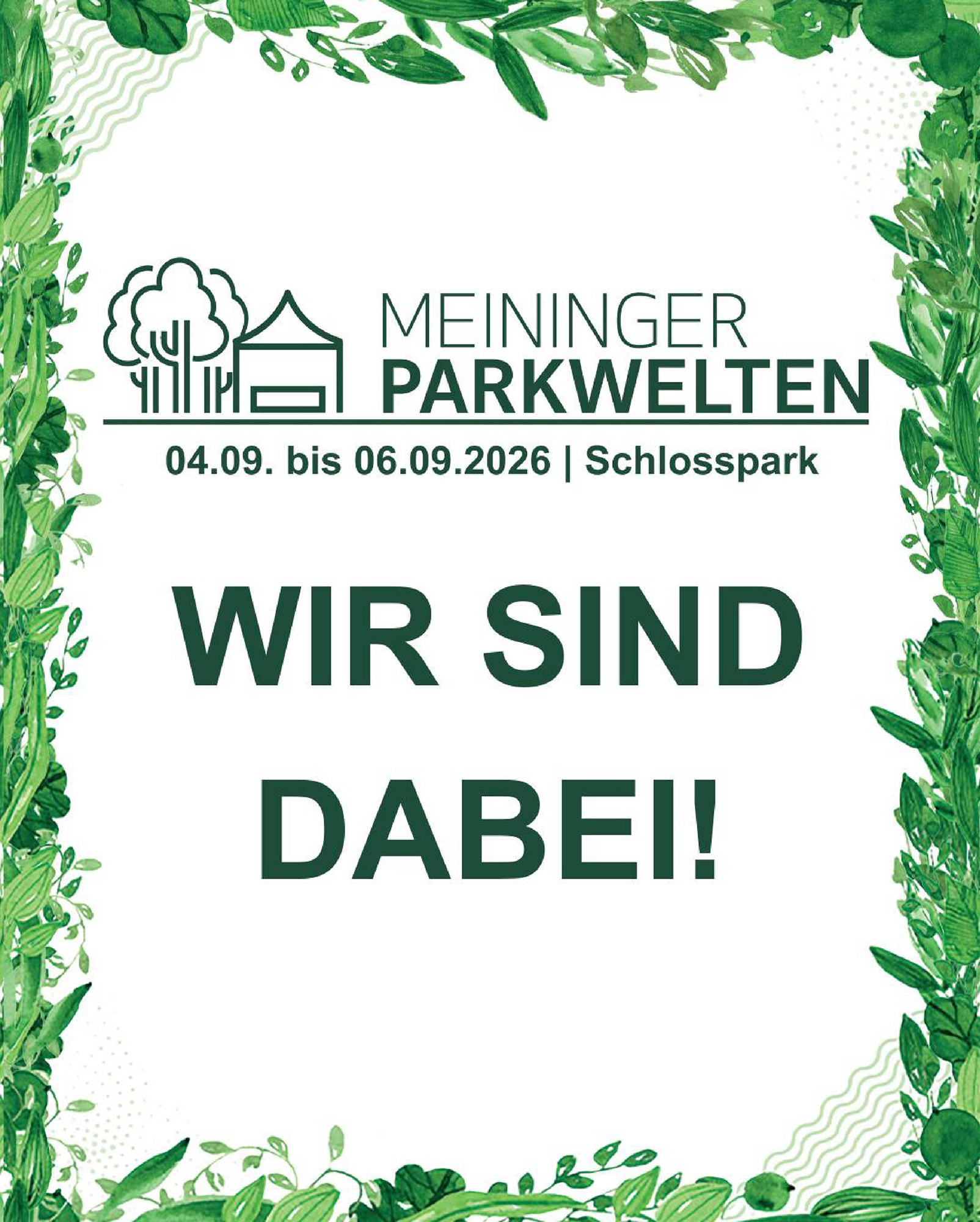 Meininger Parkwelten 2026 - Wir sind dabei